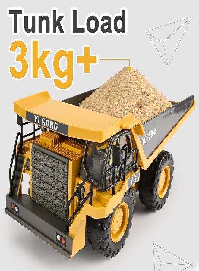 Daji RC Construction Dump Truck Toy, RC Dump Truck Toys for 3 4 5 6,7,8,9,10 Year Old Kids Boys and Up, 1/24 Scale Alloy RC Engineering Truck, Construction Toys Vehicle for Boys and Girls - Image 4